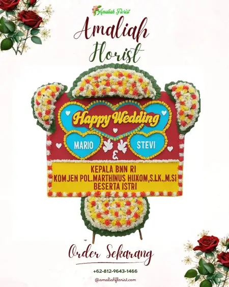Papan Bunga Pernikahan Duda Timur